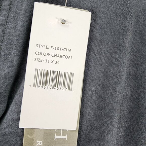 Jachs Pants Mens 31x34 Gray Stretch Mid Rise Straight Slim Straight Leg *NWT* - Picture 2 of 14